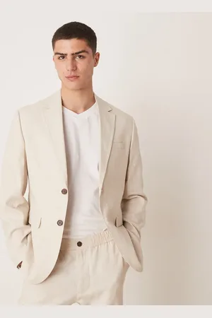 SELECTED – Malik – Blazer aus Leinen in Creme