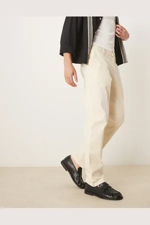 ASOS – Elegante Schlaghose mit schmalem Schnitt in Beige