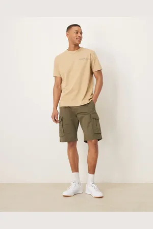 GANT – Locker geschnittene Cargo-Shorts aus Twill in Dunkelgrün