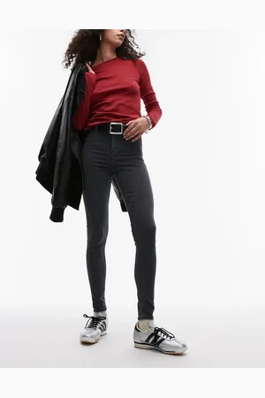 Topshop – Joni – Sehr eng geschnittene Skinny-Jeans in verwaschenem mit hohem Bund
