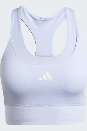 adidas – Run Pocket – BH in Violet Tone mit mittlerer Stützkraft