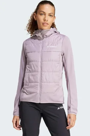 adidas – Terrex Multi – Isolierte Hybrid-Kapuzenjacke in Preloved Fig