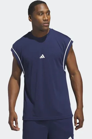 adidas – Basketball All-World – Ärmelloses Tanktop in Team-Marineblau