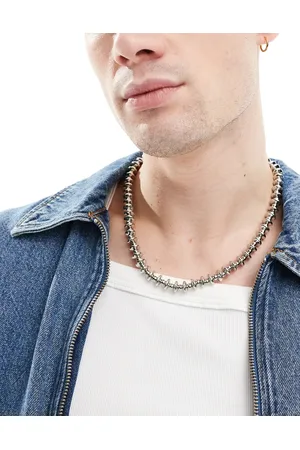 ASOS – Silberfarbene Perlenhalskette