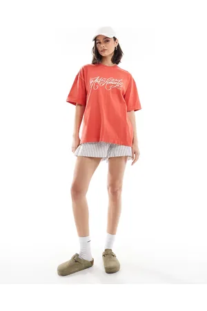 Cotton On Cotton On – Kastiges T-Shirt in Rot mit „Anti Romantic“-Print