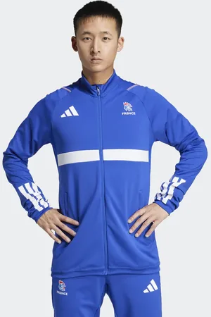 adidas – Frankreich – Handball – Trainingsjacke in Semi Lucid Blue