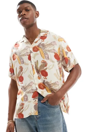 JACK & JONES – Hemd mit Reverskragen und Obstmuster