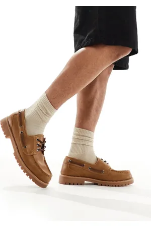 Pull&Bear – Bootsschuhe in Hellbraun