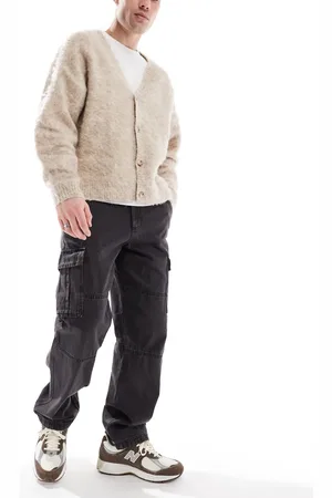JACK & JONES – Eddie – Locker geschnittene Cargo-Jeans in gewaschenem