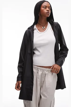 Rains – Wasserdichte Jacke in mit farblich abgestimmtem Logo und A-Linien-Schnitt