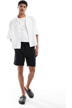 Only & Sons – Shorts aus strukturiertem Leinenmix in