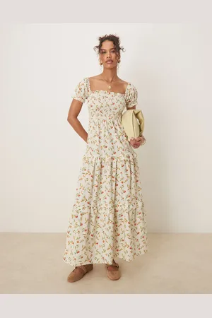 Glamorous – Gesmoktes Maxikleid mit Fruchtmuster