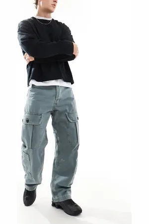 G-Star – Bend 3D – Locker sitzende Cargo-Jeans in Salbeigrün