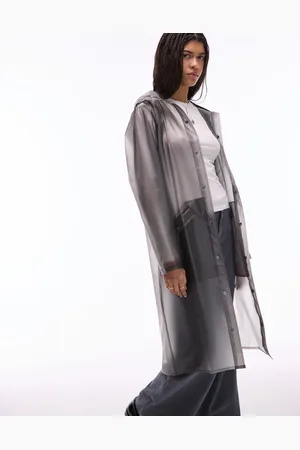 Rains – 18360 – Wasserdichte lange Jacke aus leicht transparentem