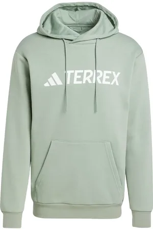 adidas – Terrex Multi – Kapuzenpullover in Silver Green mit großem Logo