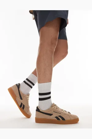 Reebok – Club C Grounds – Sneaker in Hellbraun und Schwarz