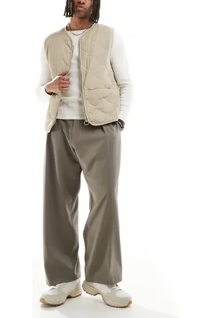 Bershka – Elegante Hose mit Ballonschnitt in Beige