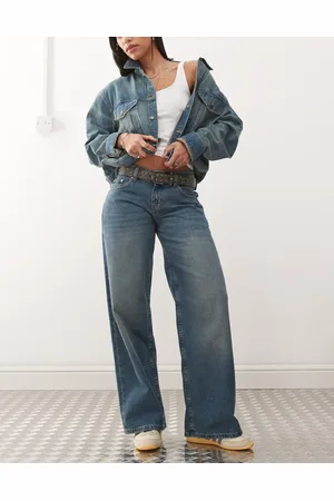 Motel – Jeans in hellem mit sehr weitem, geräumigem Schnitt und niedrigem Bund