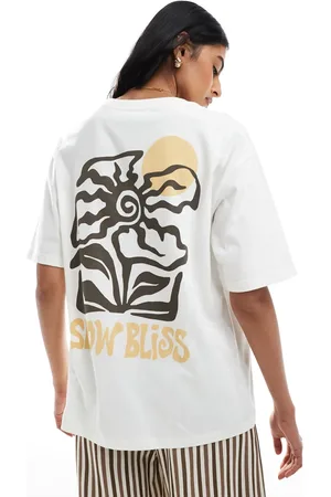 Pull&Bear – T-Shirt in mit „Snow Bliss“-Sonnenprint