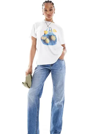Stradivarius Tall – D03 – Jeans in mittelblauer Waschung mit niedrigem Bund und geradem Schnitt