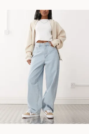 Obey – Leah – Baggy Denim-Jeans in hellblauer Waschung