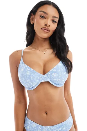 Hollister Curvy – Bügel-Bikinioberteil in gemustert, Kombiteil