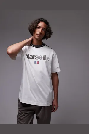 Topman – Ringer-T-Shirt in mit Oversize-Passform und Marseille-Print