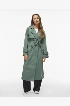 VILA – Trenchcoat in Lorbeerkranz