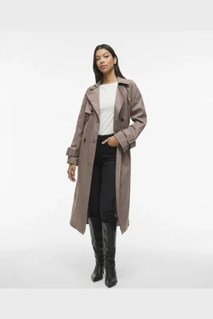 VILA – Trenchcoat in Linsenbraun