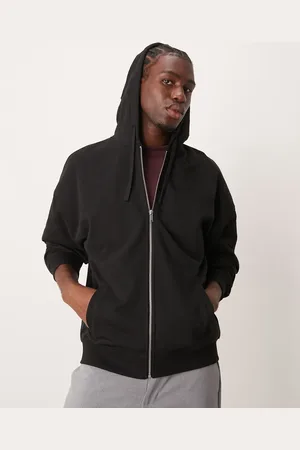 New Look – Oversize-Kapuzenjacke mit durchgehendem Reißverschluss in