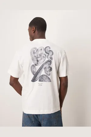 SELECTED X Nous Vous – Oversize-T-Shirt in Creme mit Rückenprint