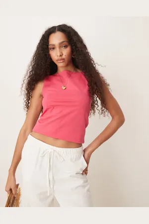 ASOS – Weiches Tanktop in Himbeerrot mit U-Boot-Ausschnitt