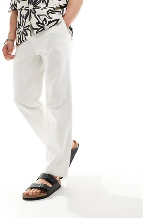 Only & Sons – Locker geschnittene Hose aus Leinen-Mix in
