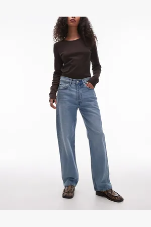 ARKET – Shore – Lässige Boyfriend-Jeans in mittelblauer Waschung mit niedrigem Bund