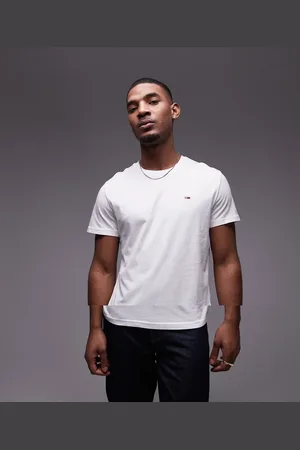 Tommy Hilfiger – 2er-Pack T-Shirts in /Wollweiß mit Logo und schmalem Schnitt