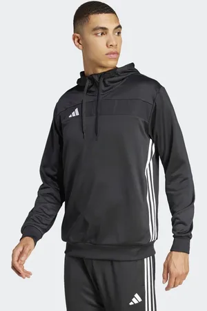 adidas – Tiro 25 Essentials – Kapuzenpullover aus Sweatshirt-Stoff in und Weiß