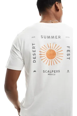 SCALPERS – T-Shirt in gebrochenem mit Desert-Prints