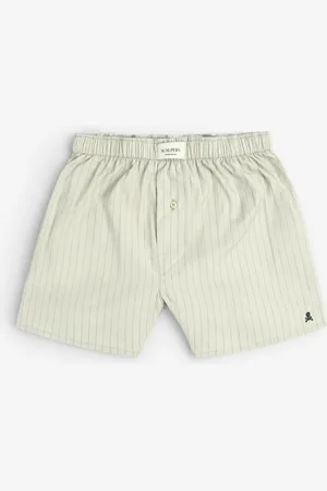 SCALPERS – Gestreifte Boxershorts in Khaki