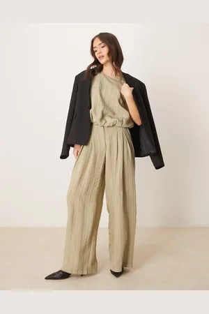 ASOS – Weit geschnittene Hose in mit abgestimmtem Streifenmuster, Kombiteil