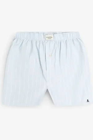 SCALPERS – Boxershorts in Himmelblau mit Streifen