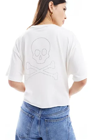 SCALPERS – T-Shirt in mit Totenkopf-Motiv auf dem Rücken