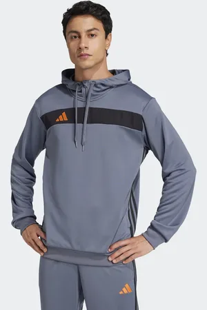 adidas – Tiro 25 Essentials – Sweat-Kapuzenpullover in Team Onix /Super Orange