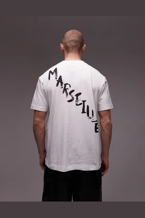 Topman – T-Shirt in mit „Marseille“-Print auf Vorder- und Rückseite