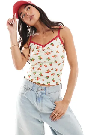 Daisy Street – Cropped-Camisole in geblümt