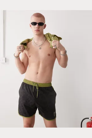 Santa Cruz – Badeshorts in mit Besatz in Khaki und Kordelzug