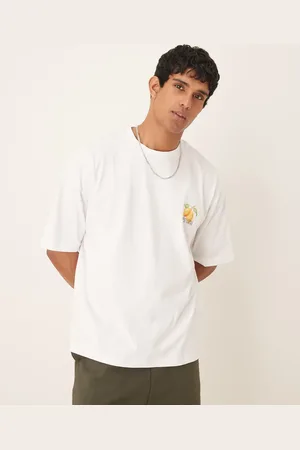 ASOS – Oversize-T-Shirt aus 240 g/m² schwerem Stoff in mit Zitronenprint