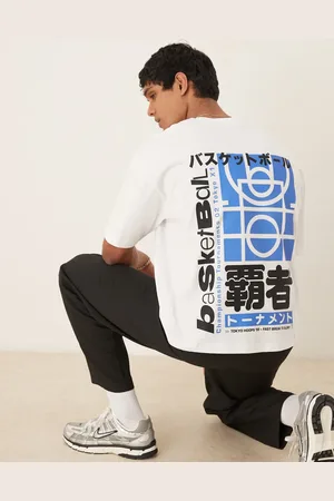 ASOS – Kastiges Oversize-T-Shirt in mit Sport-Print