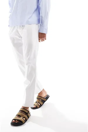 Hollister – Locker sitzende Schlupfhose aus Leinen in gestreift