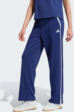 adidas – Essentials – Hose aus Sommersweat in Dunkelblau mit Farbakzent