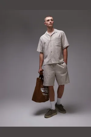 Topman – Karierte Shorts in Stone